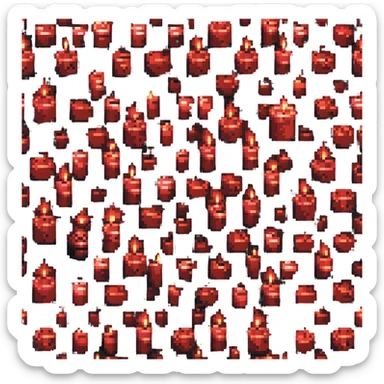 red candle sticker