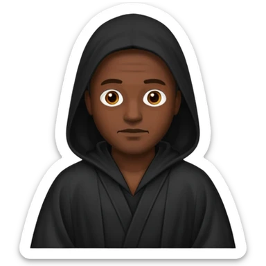 man in black robe sticker