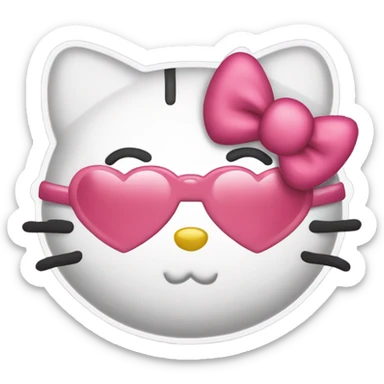Hello kitty heart sticker