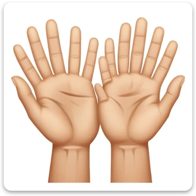 begging hands sticker