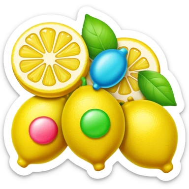 lemonhead candys logo sticker
