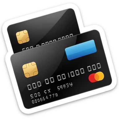 black credit card, no text sticker