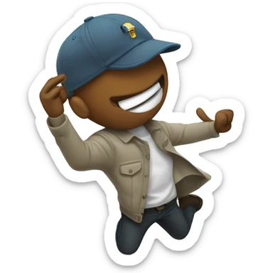 Emoji that is dabbing sticker