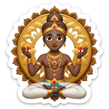 Made an emoji with surdarshan chakrr in krishna hand sticker