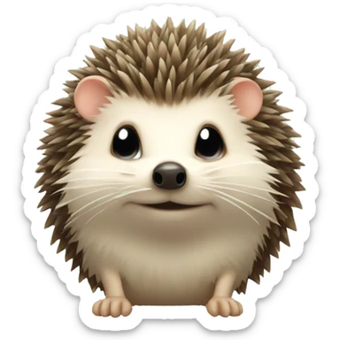 hedgehog with bow sticker