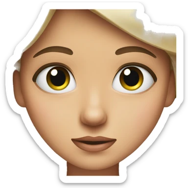 Girl doing eye roll  sticker