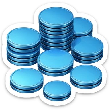 blue coins credit pack sticker