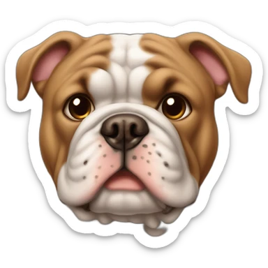 Brown color France-BullDog sticker