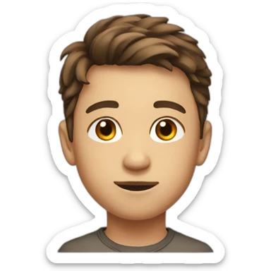 young boy with very little brown hair streaming twitch sticker