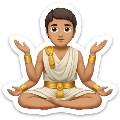 ancient greek men sitting on the ground listening sticker