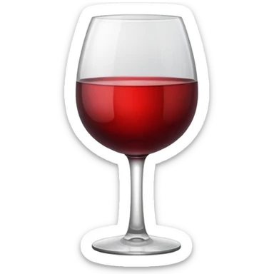 red Wine glass sticker