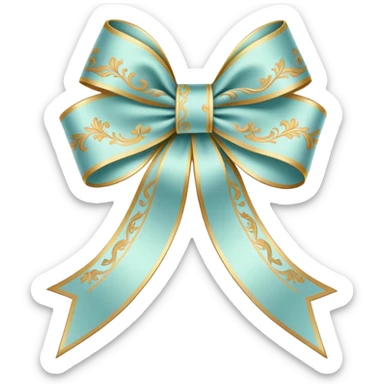 rococo regency ribbon sticker