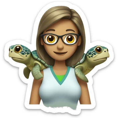 Sea turtle teacher sticker