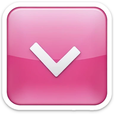 Pink check mark in a square sticker