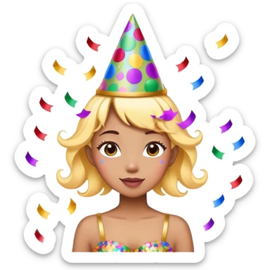 Beautiful Birthday Confetti fairy sticker