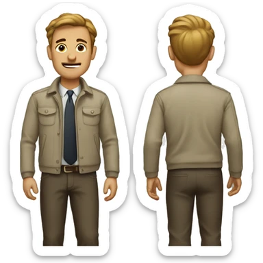 A man a size of an ant   sticker