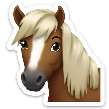 Brown pony sticker