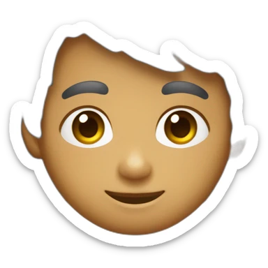 Latino garcon avec boucle d’oreille et cheveux bouclés sticker