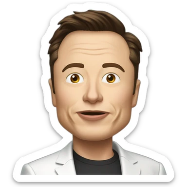 elon musk qui mange un pied sticker