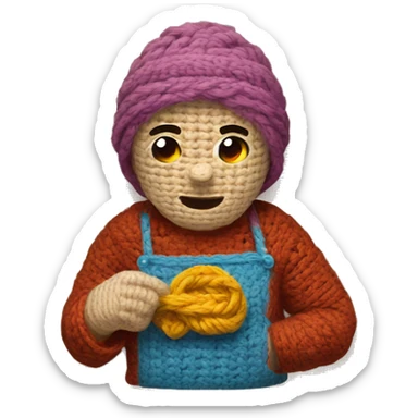 Crocheting  sticker