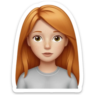 I want a girl with strawberry blonde hair that’s straight and long sticker