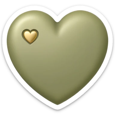 Letter with a pale olive heart sticker
