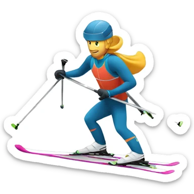 nordic ski sticker