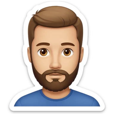 About me male handsome beard  sticker