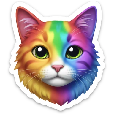 rainbow cat sticker