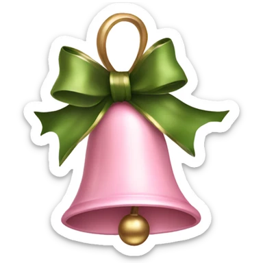 Light pink Christmas bells sticker