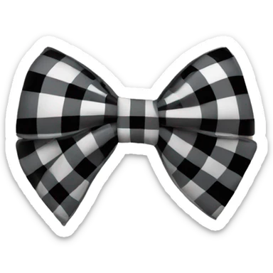 Plaid bow sticker