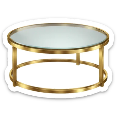 Small-round-Golden-band-glass-coffee-table sticker