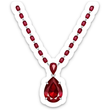 ruby necklace sticker