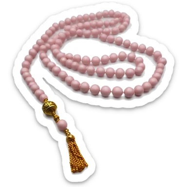 Light pink Muslim prayer beads sticker