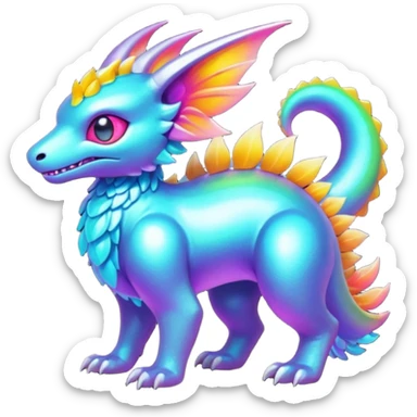 Epic complex detailed aesthetic-scenic-Fakémon-creature sticker