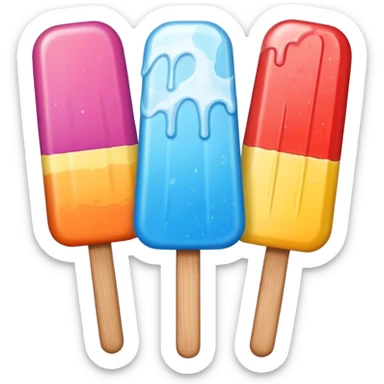 Popsicle: colorful sticker