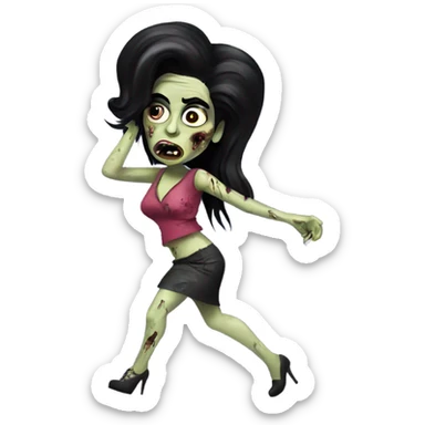 amy winehouse zombie dancing sticker