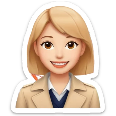 A youny womon with tokyo tower sticker