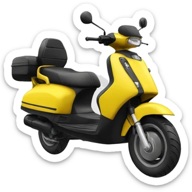scooter black and yellow sticker