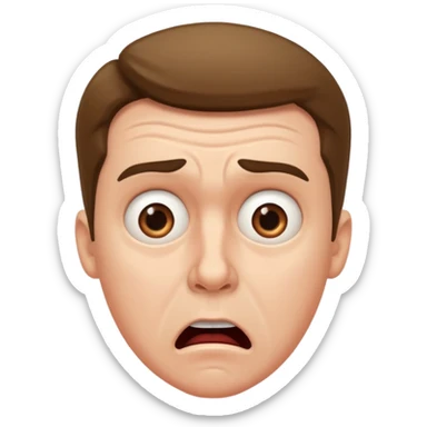 wow man shocked facial expression sticker