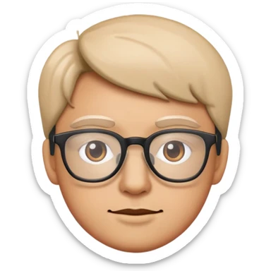 🫩with glasses  sticker