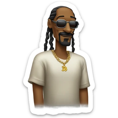 Snoop Dogg saying, "Fo shizzle dizzle" sticker