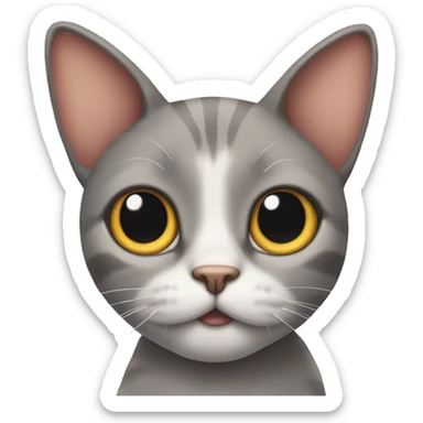 A cat with really big ears and one eye sticker