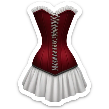 dark red corset sticker
