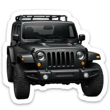 a jeep rubicon black color sticker