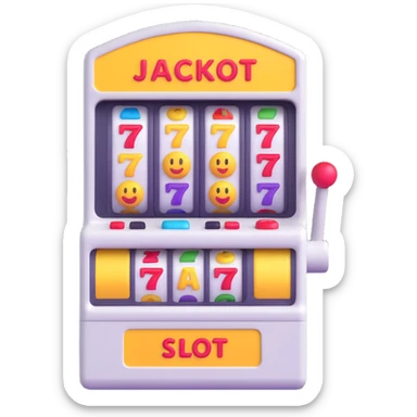casino max win and more, slot machine jackpot, 3D emoji style sticker