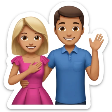 A Man Slapping a woman on her butt sticker