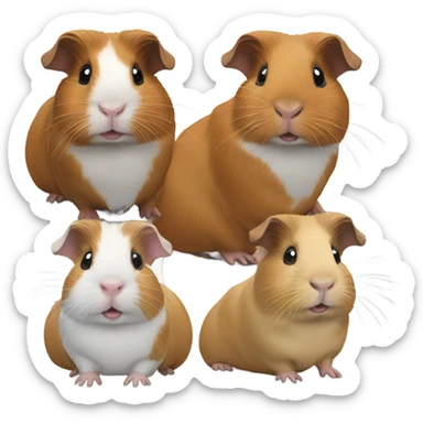 4 Guinea pigs sticker