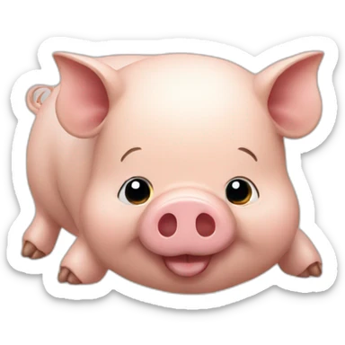 Cochon heureux sticker