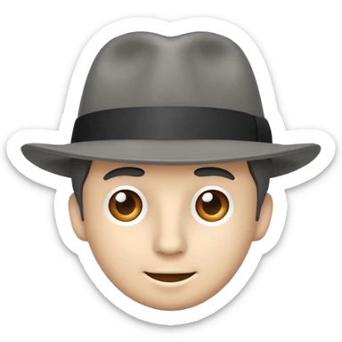 only a gray fedora sticker